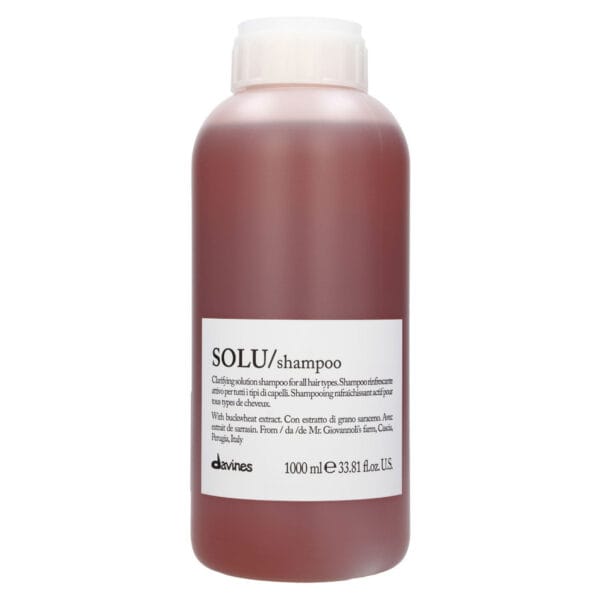 Davines SOLU Shampoo 1000 ml – oczyszczający szampon do włosów i skóry głowy