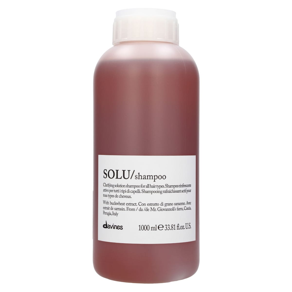 Davines SOLU Shampoo 1000 ml – oczyszczający szampon do włosów i skóry głowy