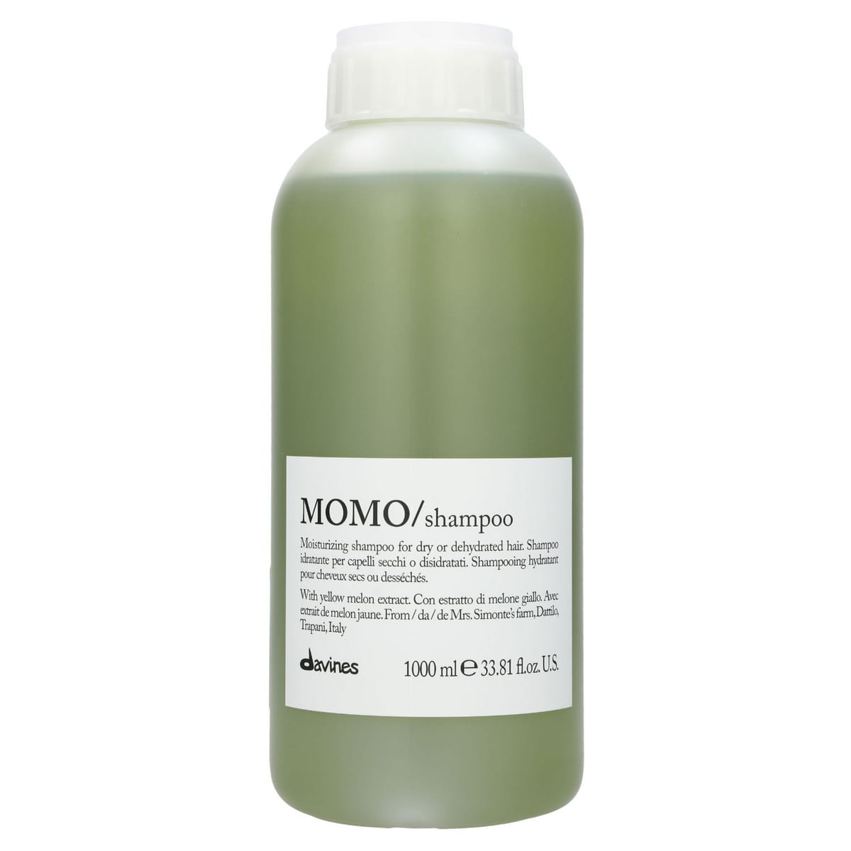 Davines MOMO Shampoo 1000 ml – nawilżający szampon do włosów suchych