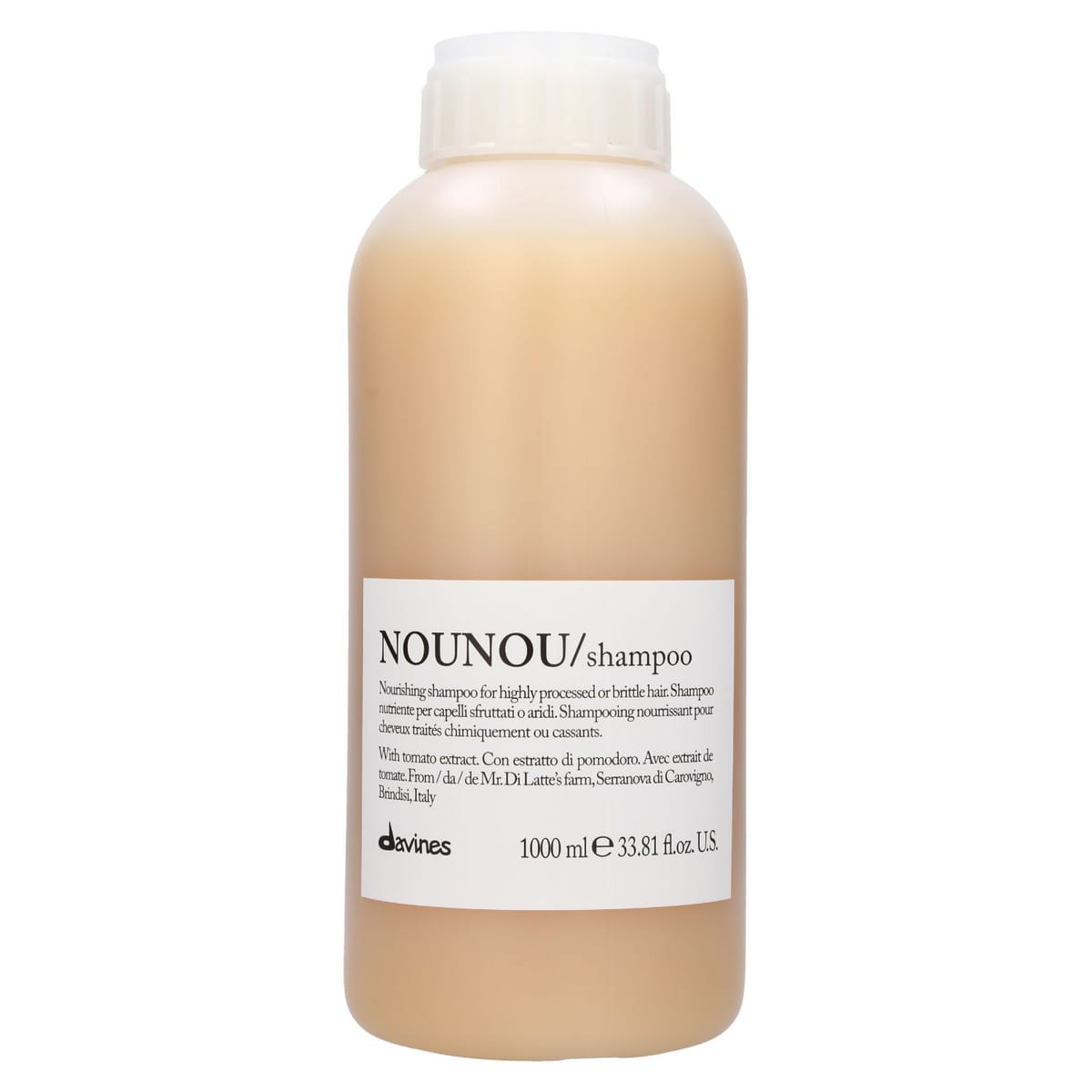 Davines NOUNOU Shampoo 1000 ml – odbudowujący szampon do włosów zniszczonych
