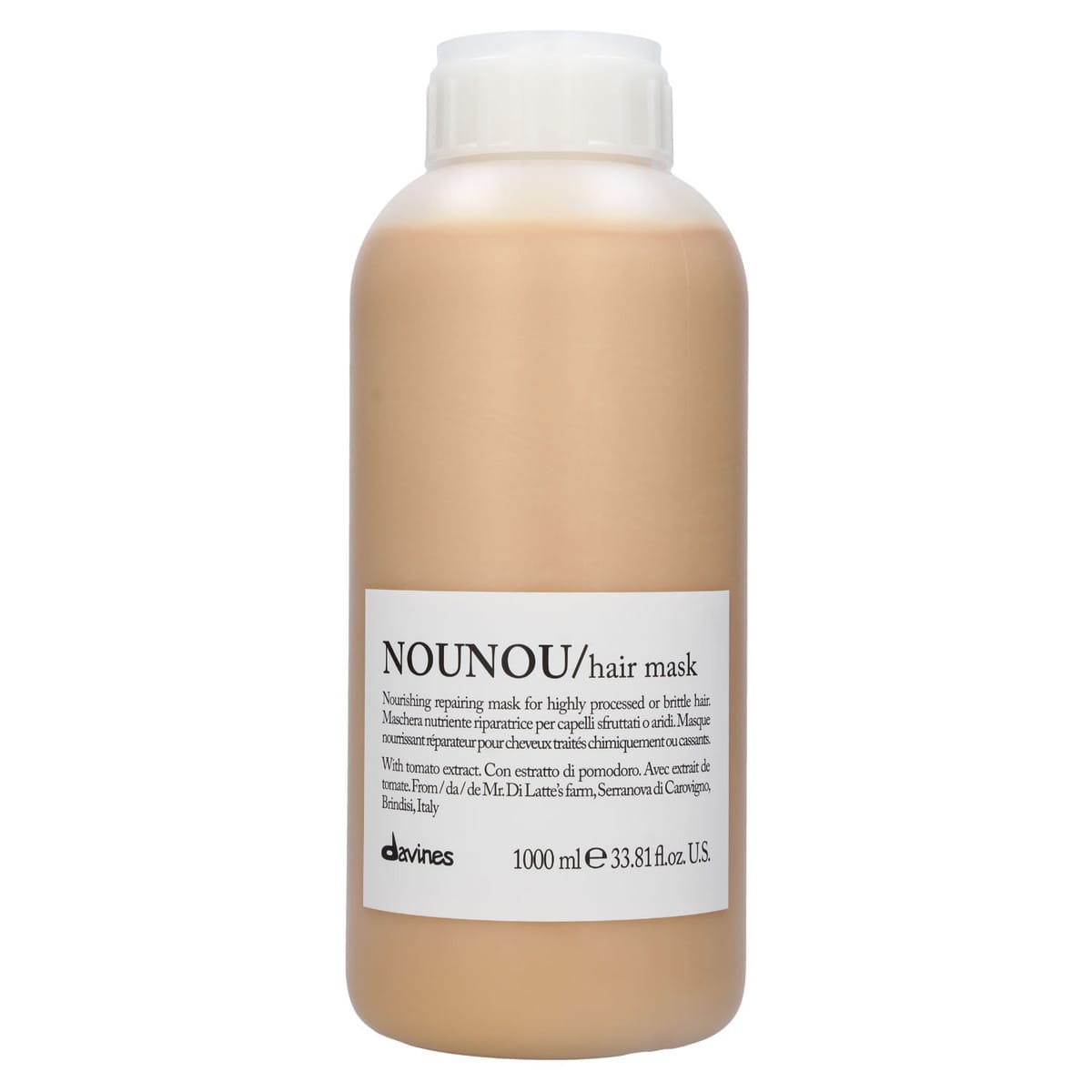 Davines NOUNOU Hair Mask 1000 ml – regenerująca maska do włosów zniszczonych